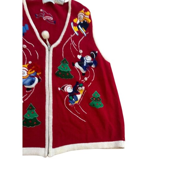 UGLY SWEATER Snowman Christmas Winter Vest Size XL - Picture 3 of 8